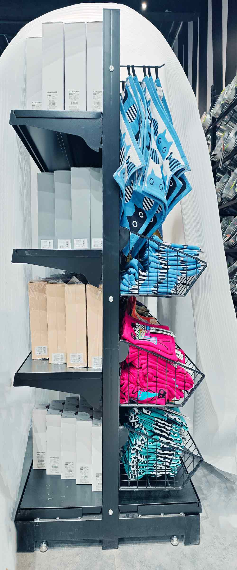 Retail store shelves, supermarket shelves Retail store shelves, supermarket shelves